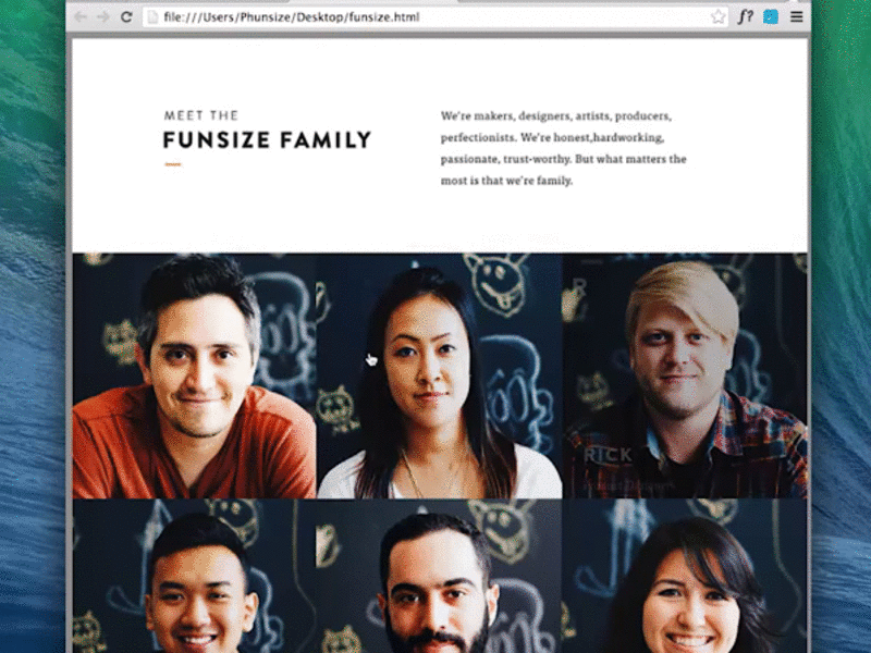 Funsize 3.0 - Hover Animations animate fnsz funsize hover state interaction layout portfolio prototype responsive typography website