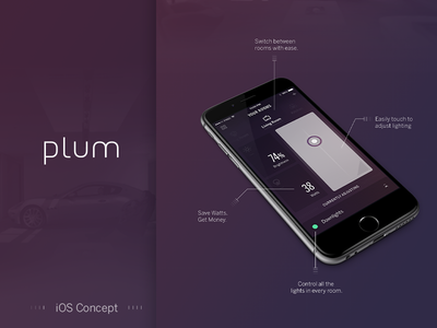 Plum Lighting - Concept austin auto clean design fnsz funsize home automation lighting minimal purple touch