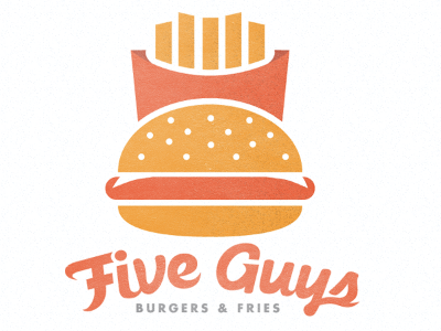 Five Guys burgers logo rebrand redesign
