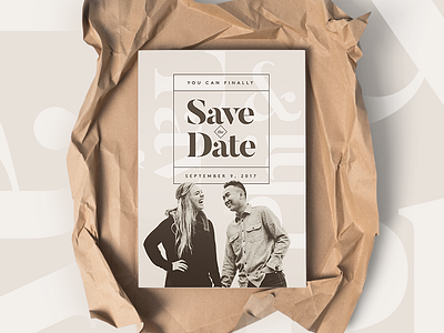 Save The Dates clean design engagement invitation minimal photography save the dates typography wedding