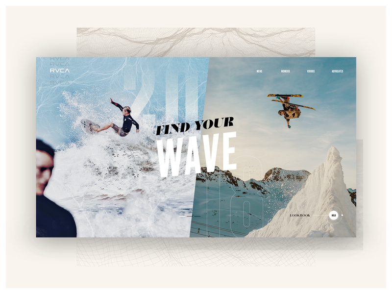 RVCA - Design Concept branding clean design fnsz funsize layout minimal mockup simple typography ui