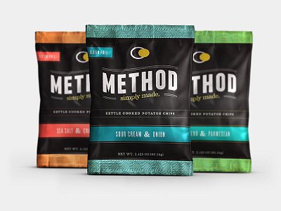 Method Chips chip packaging chips color design gluten gluten free handsome logo method mock up package package design packaging pattern patterns pixeden