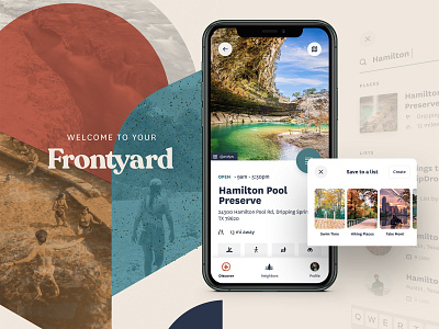 Frontyard - Local Exploration adventure austin branding design iphone logo minimal mockup ui ux