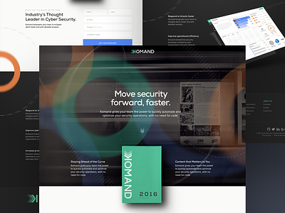 Komand Security - Landing Page Concept clean cybersecurity design fnsz funsize landing page landing page design one page site