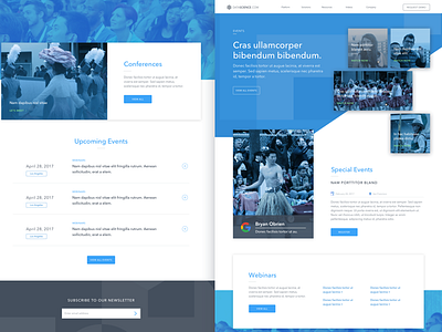 Events Landing Page | Web Design branding landing page ux design visual design web design web layouts website website design