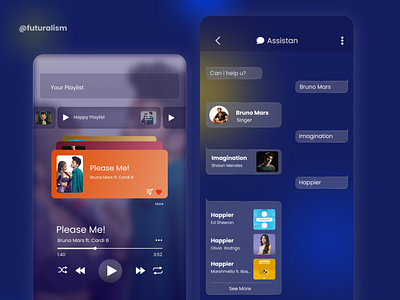 App Music app appmusic app futureui brunomars designer futureui glassmorphism ui uiux uiuxdesign designer uxdesign uiuxdesign designer