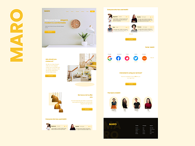 MARO Profile (Web base) design furniture profile ui uiux web webprofile