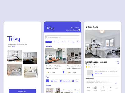 Trivy (mobile App) app designerui mobileapp travelapp ui uiux uxdesign