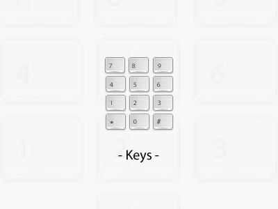 Keys aluminum keys metal numbers phone ui