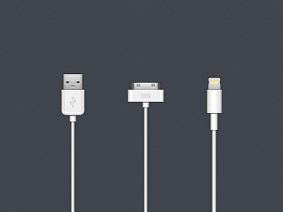 iPhone Cables cables icon ios iphone pixels retina