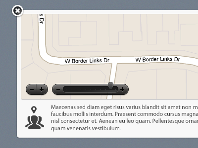 Location Card / Map Controls card controls css css3 design google html icon illustration location map maps web webdesign