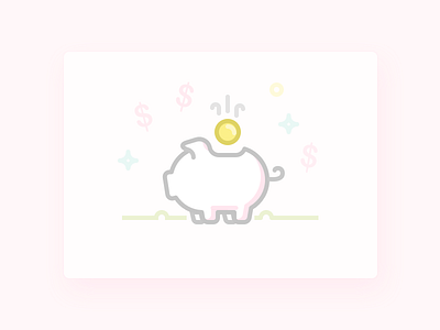 Piggy Bank bank coin icon money oink outline pig piggy rejected