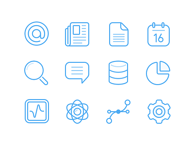 Icons #4 calendar charts dashboard database email icon icons news outline react settings sketch