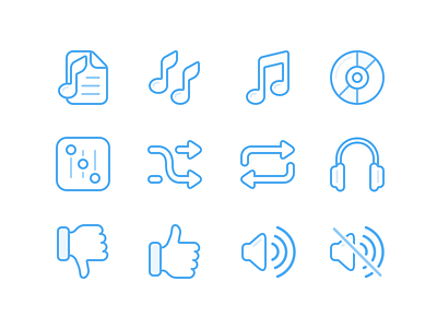 Icons 5 icon icons ios itunes likes mobile music player shuffle sound tunes volume