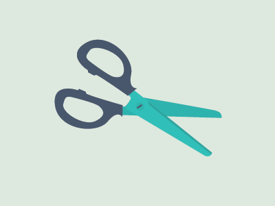 Retro scissors icon