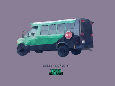 Low Poly Art - Tour Bus