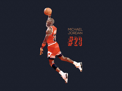 Michael Jordan Low Poly basketball design illustrator jordan low poly photoshop shapes triangles vector