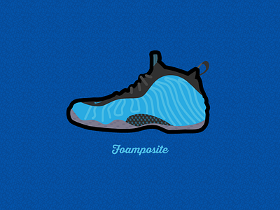 Foamposites colors design flat graphic icon illustrator minimal nike shoe sneaker