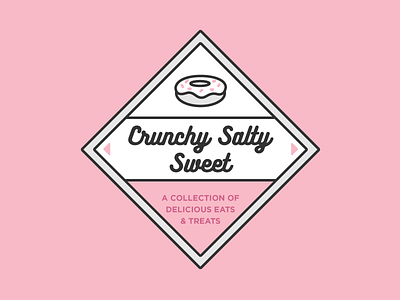 Crunchy Salty Sweet bakery brand chef cooking design illustrator logo pink sweet treats