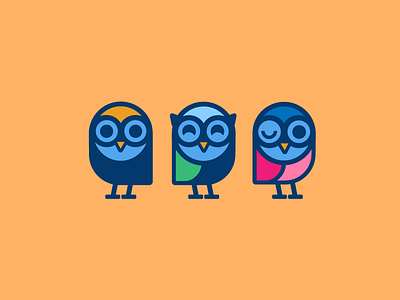 Three Little Birds birds cute design icon icons illustration illustrator owl vector