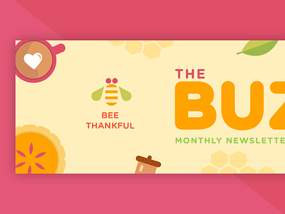 Bee Thankful banner design ibm icons illustration newsletter thanksgiving web
