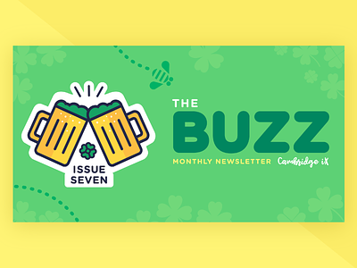 St Patricks Day Banner bee beer clover design green ibm illustrator newsletter st patricks day