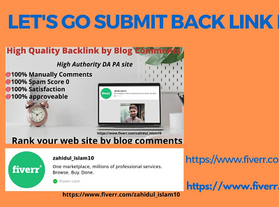 I will do high quality back link by blog comments backlinks blog comment book marking digital marketing services seo services