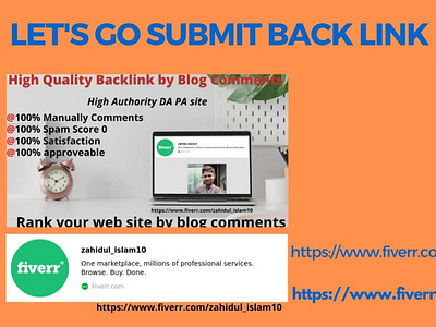 I will do high quality back link by blog comments backlinks blog comment book marking business digital marketing services seo services social media