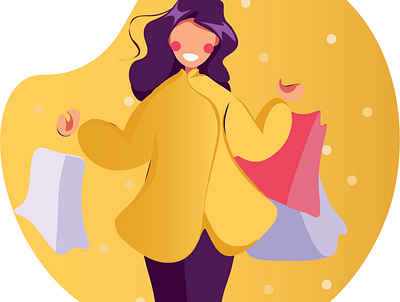 shopping animation flat illustration vector