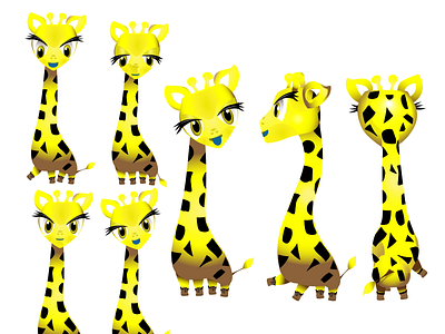 The sweetest giraffe 3d animation animation art childrens illustration design digital illustration flat illustration illustrator ui vector web website