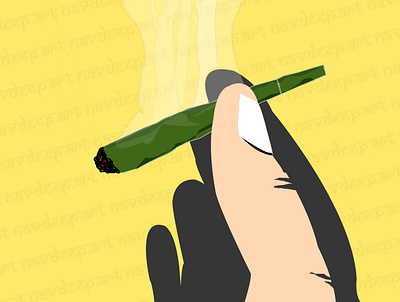 Illustration Art Smoking Joint album art album cover art branding design hiphop illustration india minimal vector