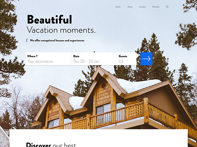 Travel Website Homepage Design