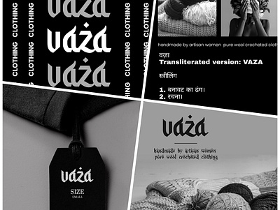 Vaza Brand Identity Design art branding design designer fashion brand fashion branding illustrator india logo minimal photoshop shuniyastudios trending design typography