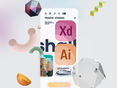 Mobile UI - video lessons adobe xd adobexd classes design illustrator interface lesson master mobil mobile app design mobile design mobile ui ui ui design ui ux video xd