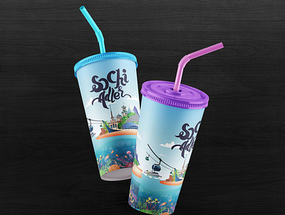 Competition on the topic SOCHI branding cup design graphic design illustration illustrator mockup sochi vector