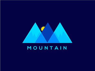 mountain logo app design app icon branding custom logo design designer graphic design letter logo logo logo mark logom m m logo minimal