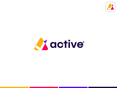 Active logo design a logo design a mark active agency app design branding branding identity custom logo design icon illustration latter logo logo logo design logo mark logotype minimalist logo monogram tikmark ui