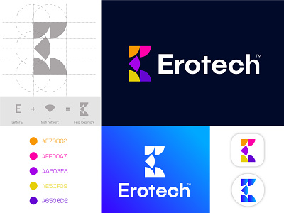 E + network  |  Erotech logo  |  E lettermark