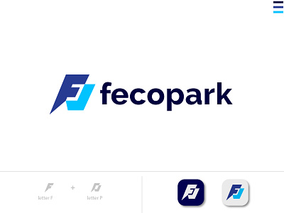 fecopark logo | F+P logo design branding custom logo fp logo icon identity latter logo logo logo design logo mark logotype mark monogram park logo pf logo symbol typography