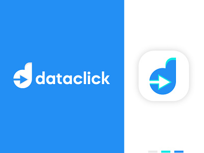 dataclick logo brand branding data icon identity latter logo logo minimal modern monogram tech ui vector