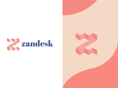 Zandesk logo branding connect design fintech hardware icon identity illustration internet logo logo mark logos logotype mark monogram software startup logo tech technology typography