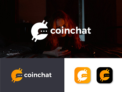 coinchat logo for crypto currency business bitcoin branding btc c logo chat coin crypto cryptocurrency custom logo finance fintech icon identity logo logo mark monogram startup tech logo technology logo vector