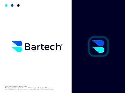 Bartech logo, B lettermark, for Technology department,