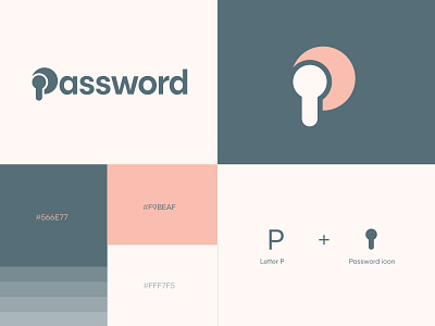 Password branding custom logo design icon identity logo logo mark mark password security symbol tech technology vector