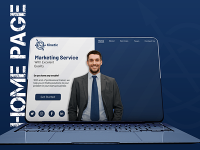 LANDING PAGE - KINETIC MARKETING branding design desktop home homepage landingpage marketing ui ux web website