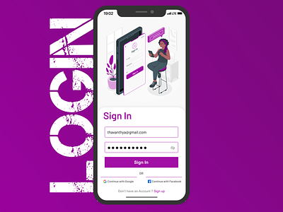 Login - Mobile Application app branding design frontend graphic design login mobile signin ui ux