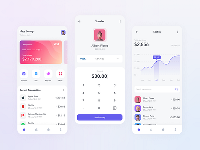 Banking App Concept - Light Mode 🌕