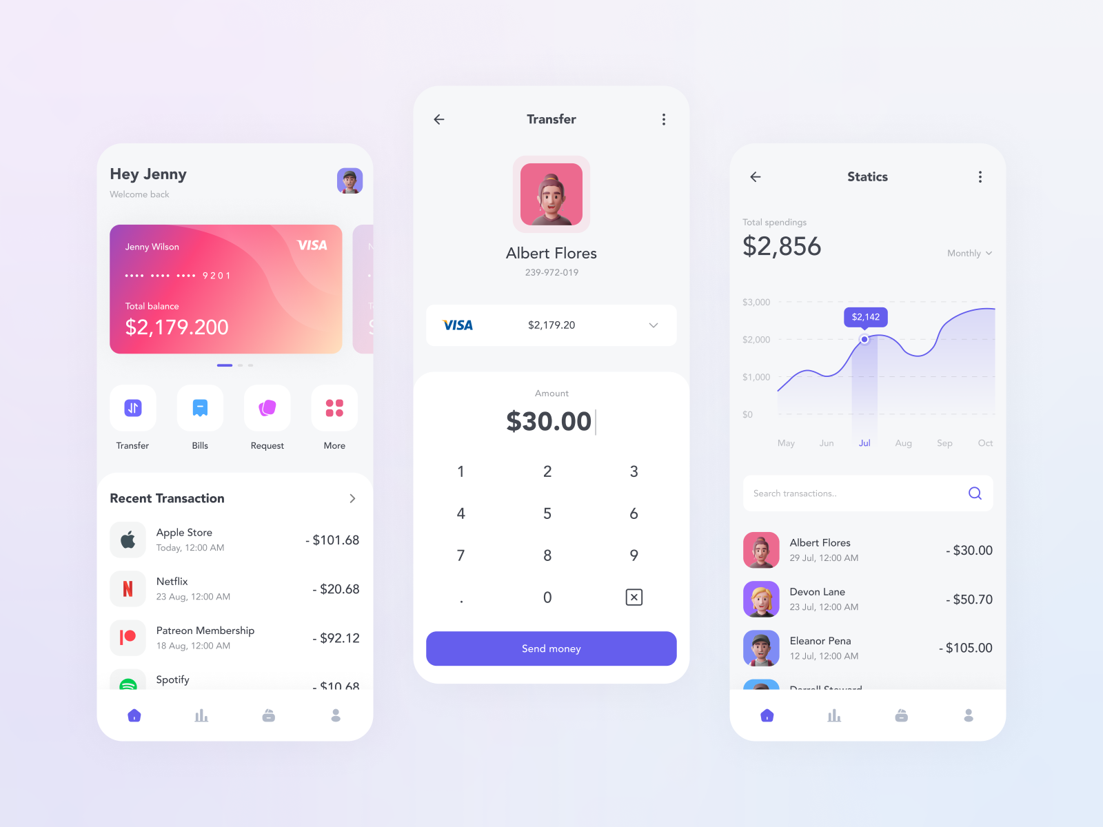 Banking App Concept - Light Mode 🌕 by Viet Quoc on Dribbble