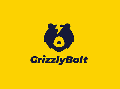 GrizzlyBolt branding business logo custom logo design flat logo logo design minimal minimalist modern logo