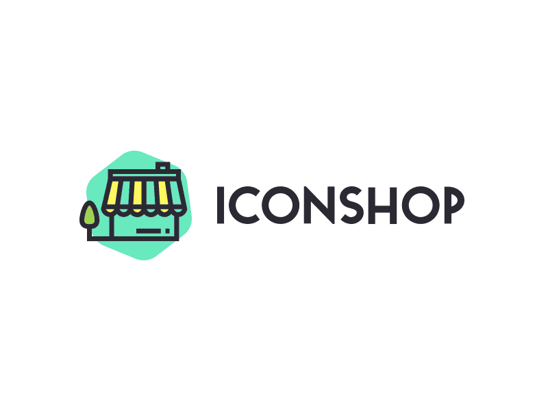 Iconshop Logo and Type animation brand mark branding color cool font ios logo minimal mobile simple type